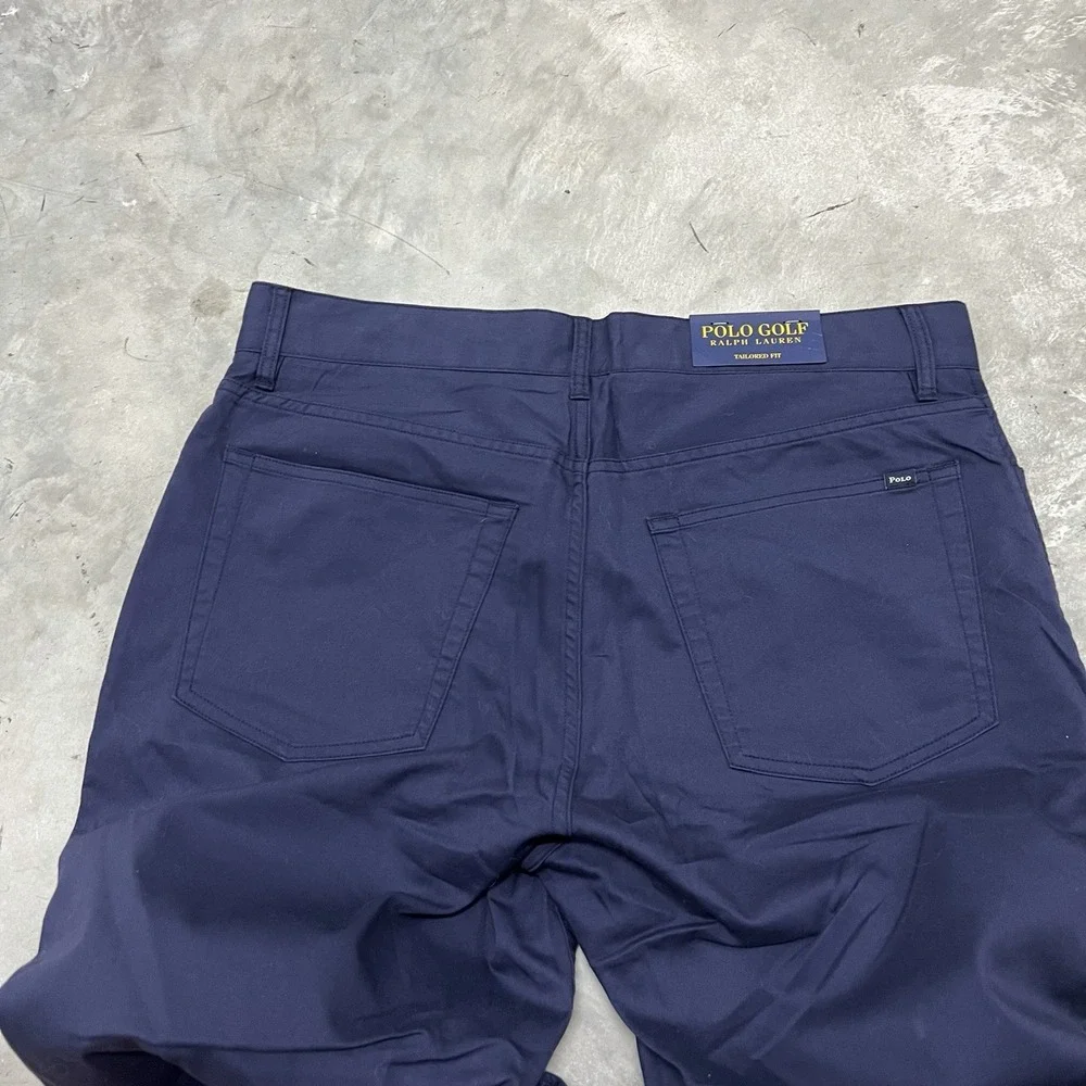 Polo Ralph Lauren Men's Golf Tailored-Fit Cotton Stretch Chino 32x30 Blue Navy